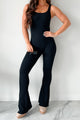 Effortless Attention Flared Tank Jumpsuit (Black) - NanaMacs