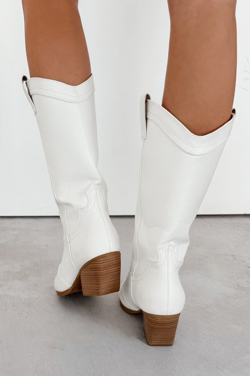 A League Of My Own Western Cowboy Boots (White) - NanaMacs