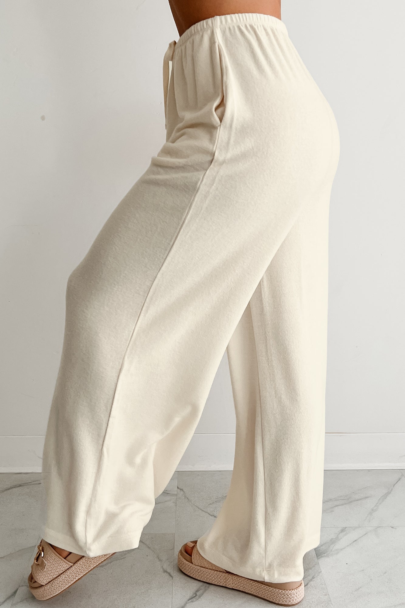 Chasing Calm Relaxed Wide Leg Pants (Cream) · NanaMacs