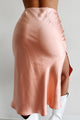 Charmed I'm Sure Satin Midi Skirt (Pink) - NanaMacs