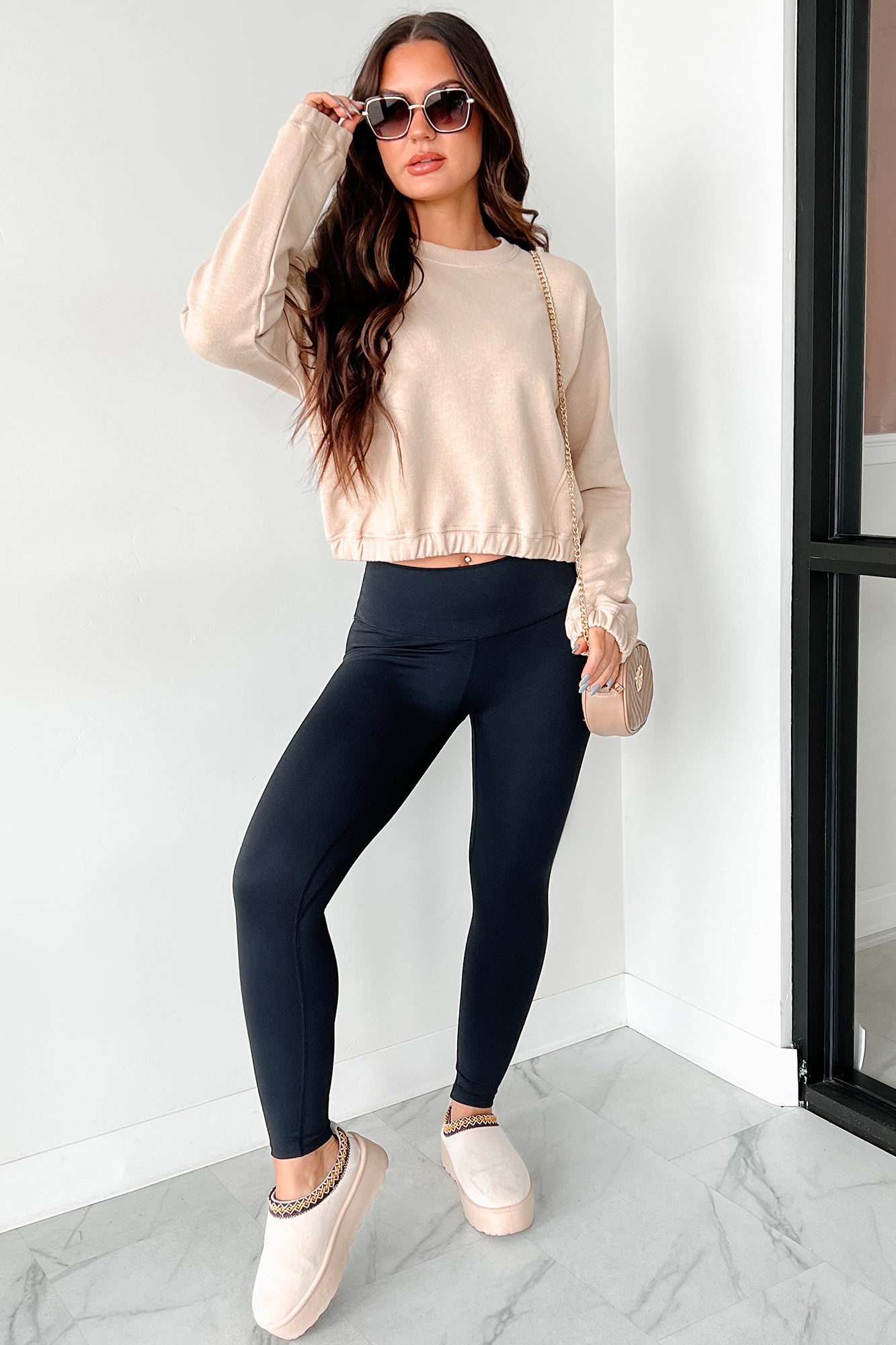 Call My Bluff Lightweight Pullover Top (Taupe) - NanaMacs