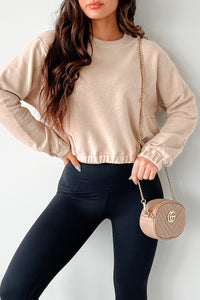 Call My Bluff Lightweight Pullover Top (Taupe) - NanaMacs