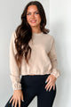 Call My Bluff Lightweight Pullover Top (Taupe) - NanaMacs