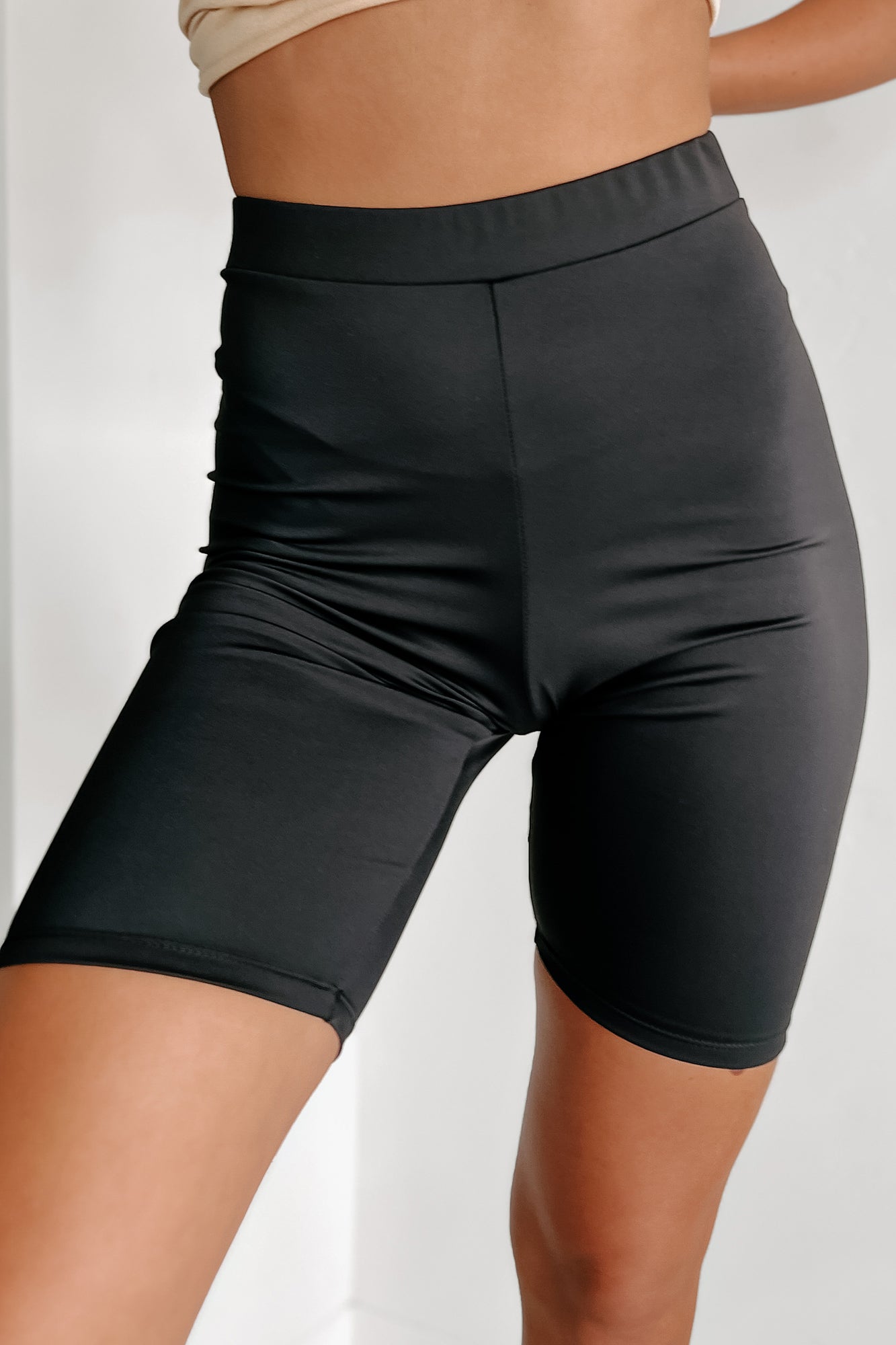 Hustle For The Muscle High Waist Biker Shorts (Black) - NanaMacs