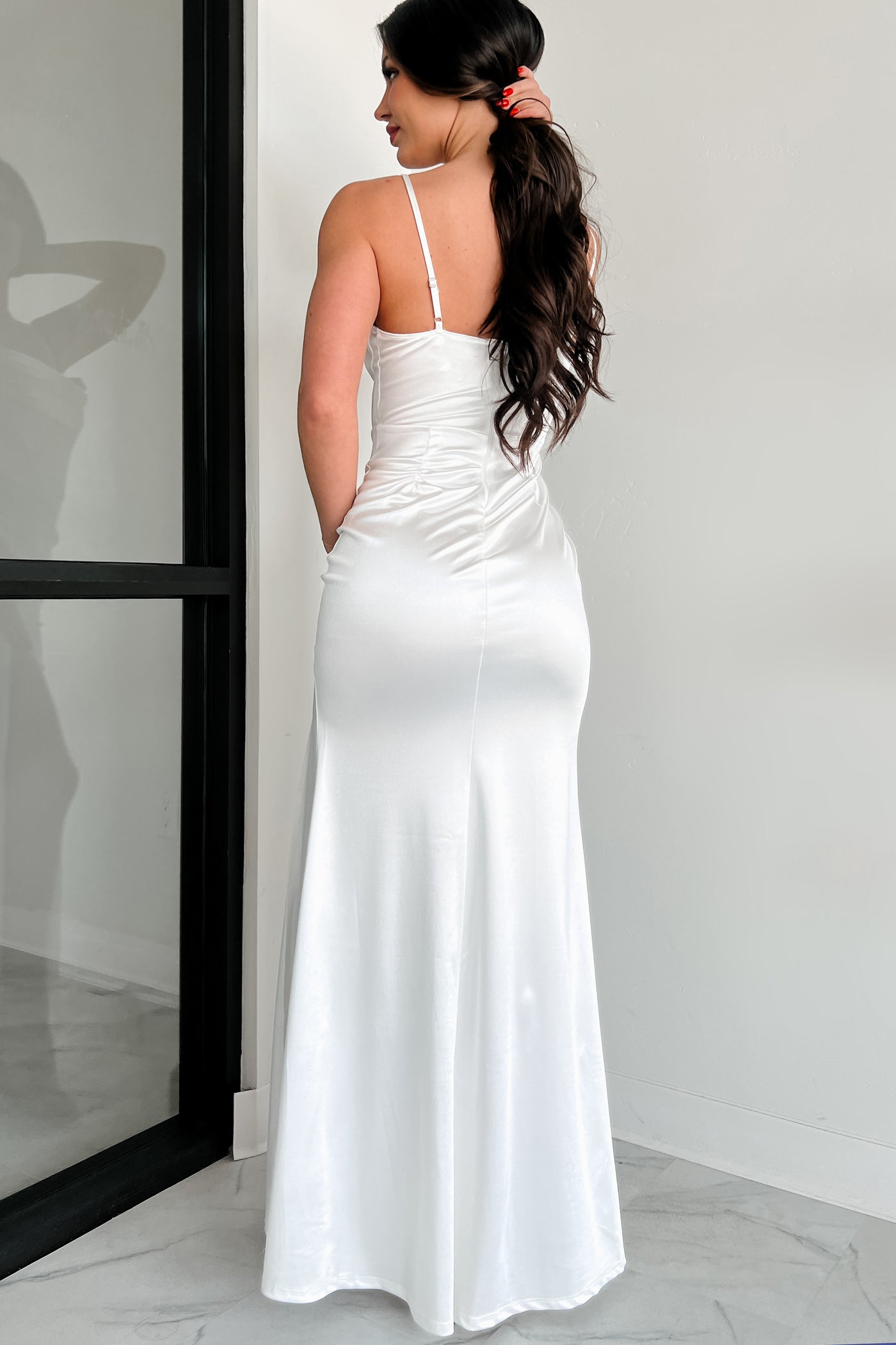 Getting Glam Corset Maxi Dress (Off White) - NanaMacs