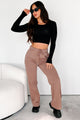 Fading From Memory Drawstring Tie Sweatpants (Truffle) - NanaMacs