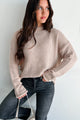 Whispering Woods Stitch Detailed Sweater (Taupe/White) - NanaMacs