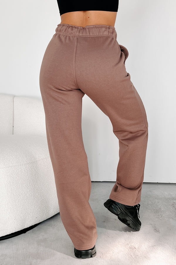 Fading From Memory Drawstring Tie Sweatpants (Truffle) - NanaMacs