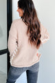 Whispering Woods Stitch Detailed Sweater (Taupe/White) - NanaMacs