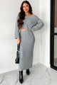 Wish I Could Sweater Knit Long Skirt (Heather Grey) - NanaMacs