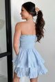 Creating Memories Smocked Ruffle Mini Dress (Chambray) - NanaMacs