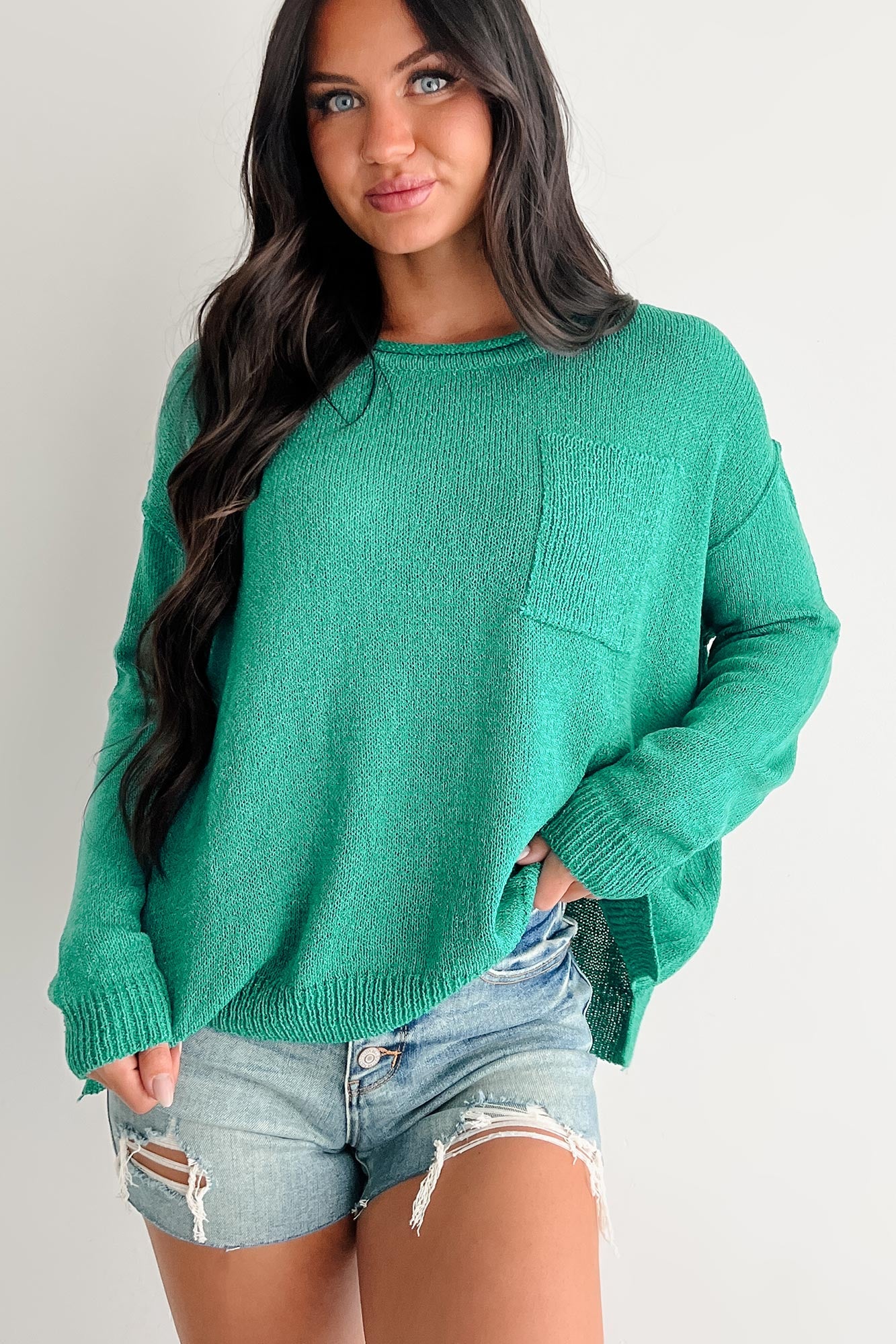 Linger Longer Scoop Neck Sweater Top Teal NanaMacs linger-longer-scoop-neck-sweater-top-teal-nanamacs