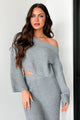 Something To Remember Off The Shoulder Sweater (Heather Grey) - NanaMacs