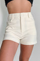 Reynaldo High Waist Shorts (Cream) - NanaMacs