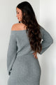 Something To Remember Off The Shoulder Sweater (Heather Grey) - NanaMacs