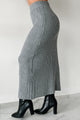 Wish I Could Sweater Knit Long Skirt (Heather Grey) - NanaMacs