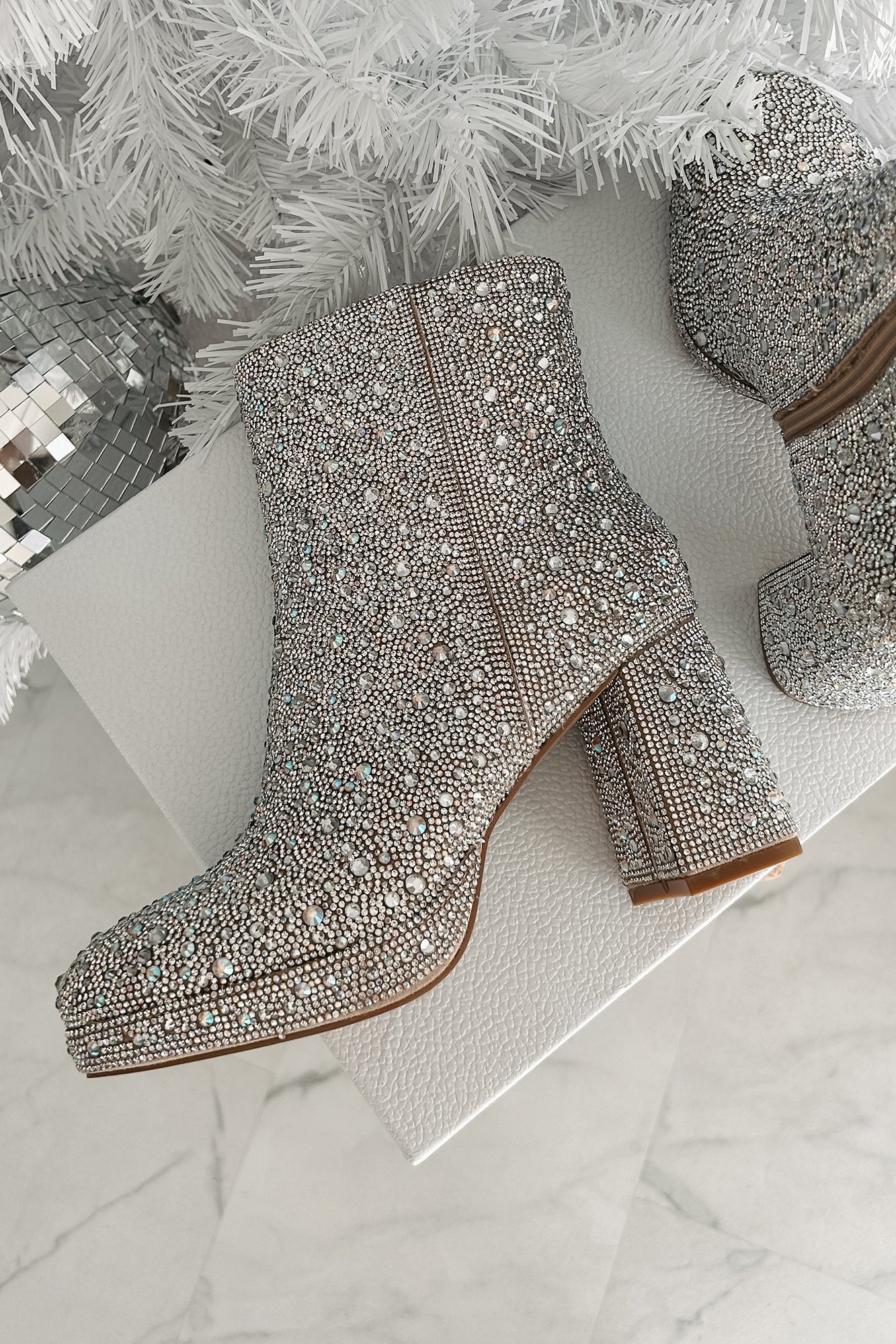 Drama Queen Rhinestone Booties (Clear Rhinestone) - NanaMacs