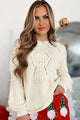 Meadow Melodies Oversized Bubble Sleeve Sweater (Ivory) - NanaMacs