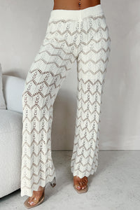 Better At The Beach Chevron Knit Pants (Ivory/Beige) - NanaMacs