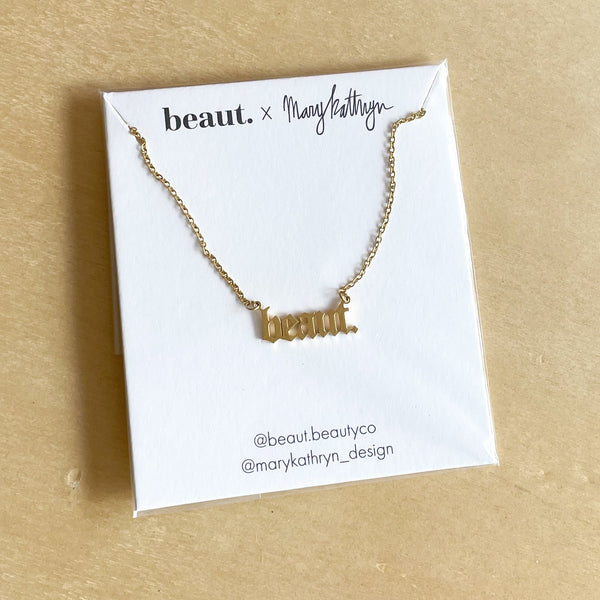 PREORDER "Beaut." Necklace + FREE Golden Hour - NanaMacs