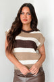 Echos Of The Past Colorblock Sweater Top (Brown Multi) - NanaMacs