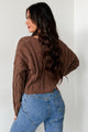 Cambridge Cutie Cable Knit Sweater (Brown)