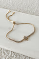 Little Shining Stars Rhinestone Star Bracelet (Gold) - NanaMacs