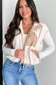 Autumn Strolls Fleece Vest Top (Cream) - NanaMacs