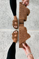 Bohemian Paradise Sherpa Platform Sandals (Brown) - NanaMacs