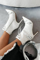 Never Off Limits Pointed Toe Stiletto Booties (White) - NanaMacs