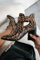 Fact Of Fashion Cut-Out Ankle Booties (Leopard) - NanaMacs