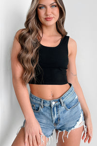 Candid Responses Brami Crop Tank (Black) - NanaMacs