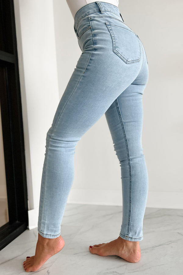 Adriana High Rise Non-Distressed Skinny Jeans (Light) - NanaMacs