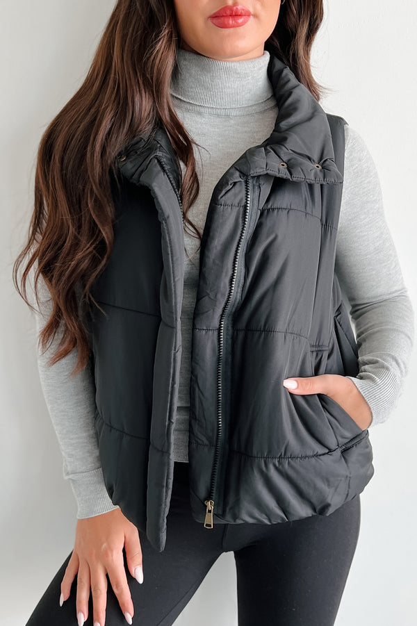 City Tours Puffer Vest (Black) - NanaMacs