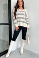 Xerxes Striped Sweater (Dark Blue/Oatmeal) - NanaMacs