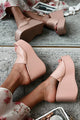 Step Aside Platform Wedge Sandal (Blush) - NanaMacs