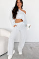 My Chill Time Wide Leg Sweatpants (Light Heather Grey) - NanaMacs