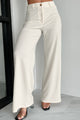 Working Together Wide Leg Pants (Off White) - NanaMacs