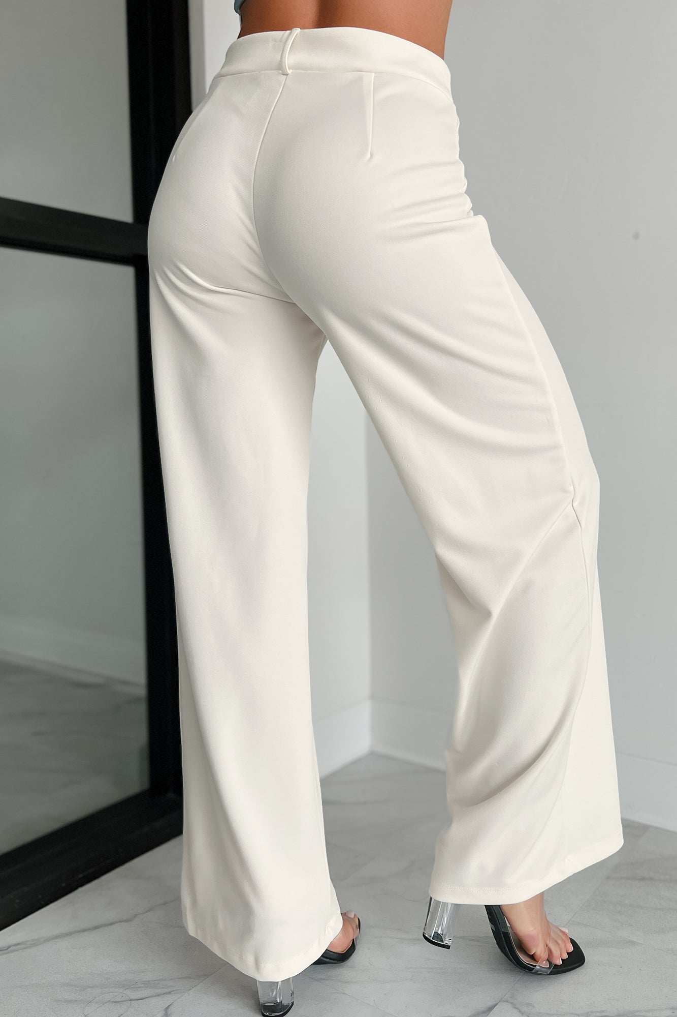 Working Together Wide Leg Pants (Off White) - NanaMacs