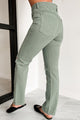 Doorbuster Penelope High Rise Distressed Straight Leg Kancan Jeans (Olive) - NanaMacs