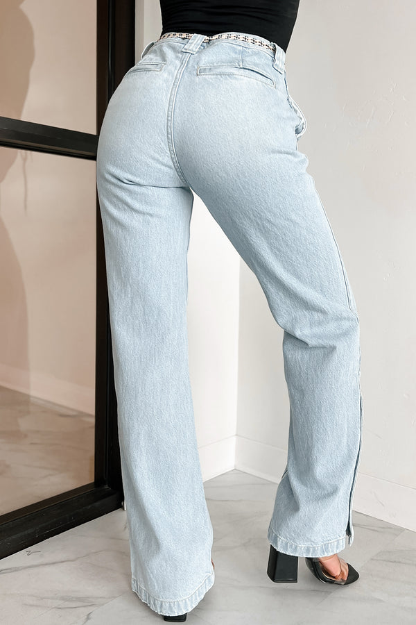 Had It All High Rise 90s Kancan Flare Jeans (Light) - NanaMacs