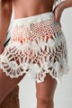 Take Me To The Water Tassel Crochet Boho Skirt (White)