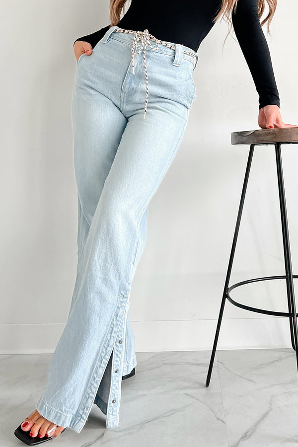 Had It All High Rise 90s Kancan Flare Jeans (Light) - NanaMacs