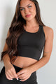 Believe In Tomorrow Ribbed Crop Tank (Black) - NanaMacs