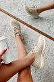 I'd Rather Walk Knit Sneaker (Taupe) - NanaMacs
