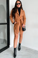 Autumn Mornings Tie Waist Trench Coat (Camel) - NanaMacs