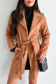 Autumn Mornings Tie Waist Trench Coat (Camel) - NanaMacs