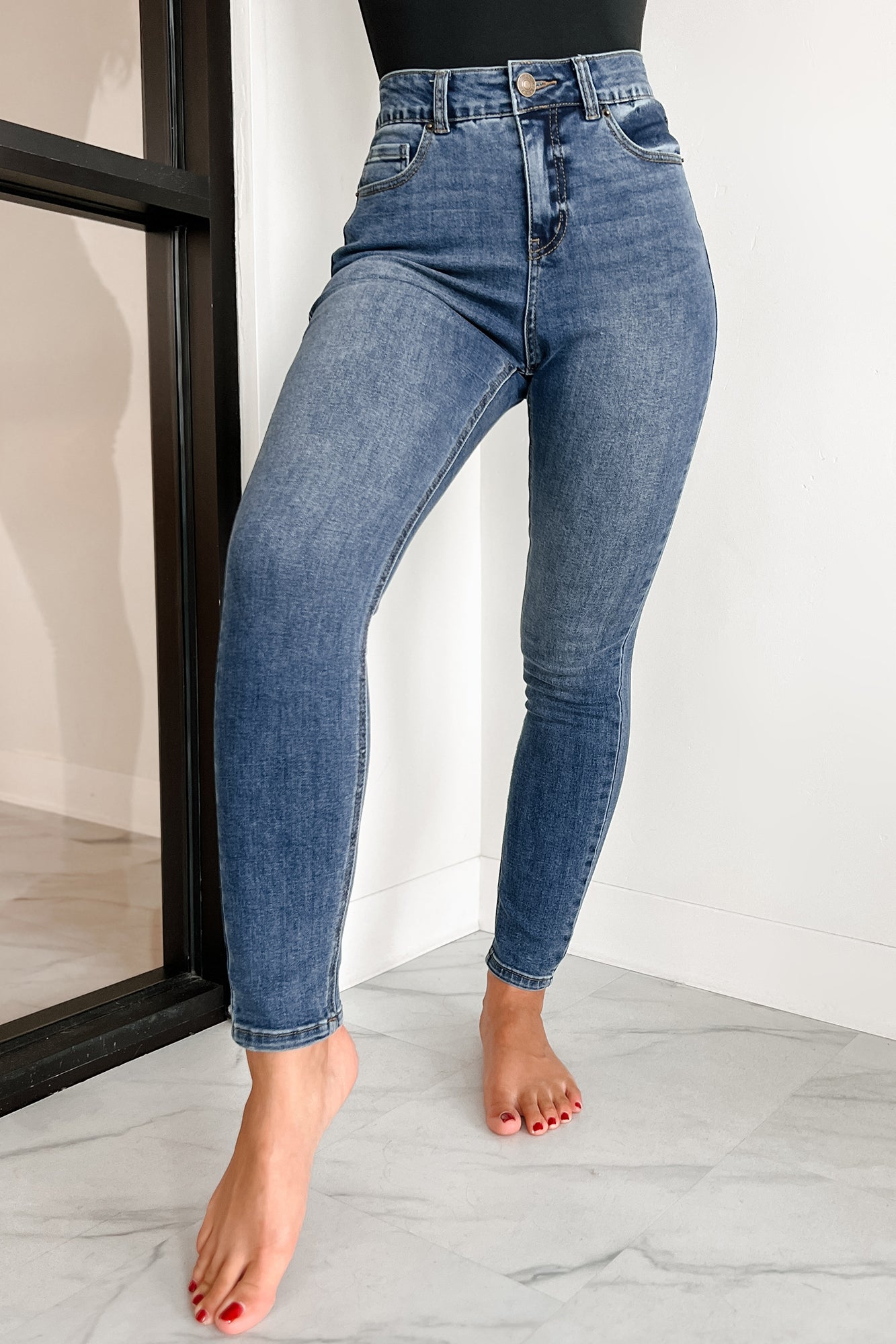 Adriana High Rise Non-Distressed Skinny Jeans (Medium) - NanaMacs