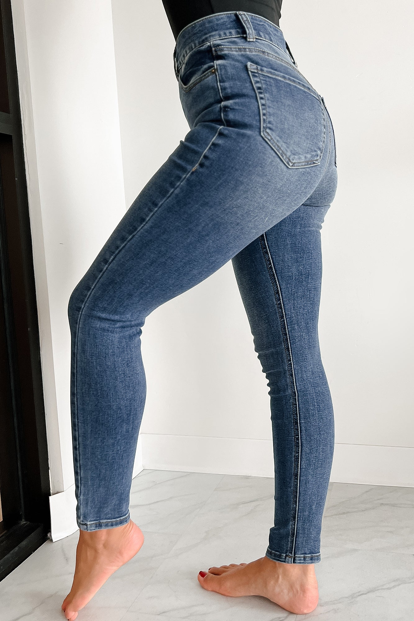 Adriana High Rise Non-Distressed Skinny Jeans (Medium) - NanaMacs