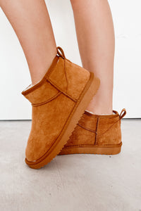 Cozy Pines Fur Lined Ankle Booties (Tan Suede) - NanaMacs